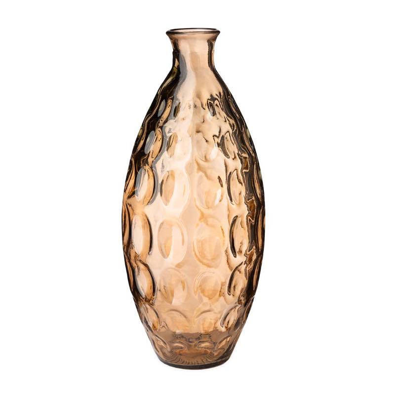 Dune Tall Recycled Dimpled Glass Vase, 12